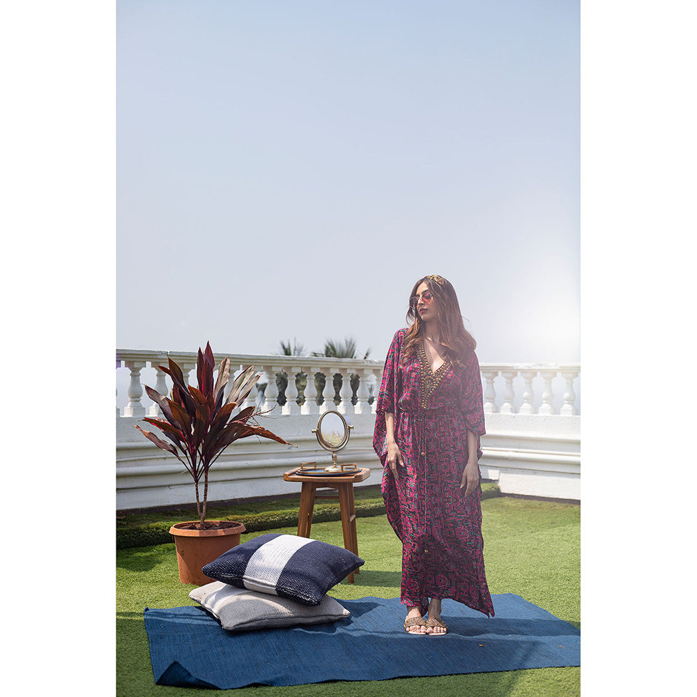 MEHAK MURPANA Pink Kaftan Dress