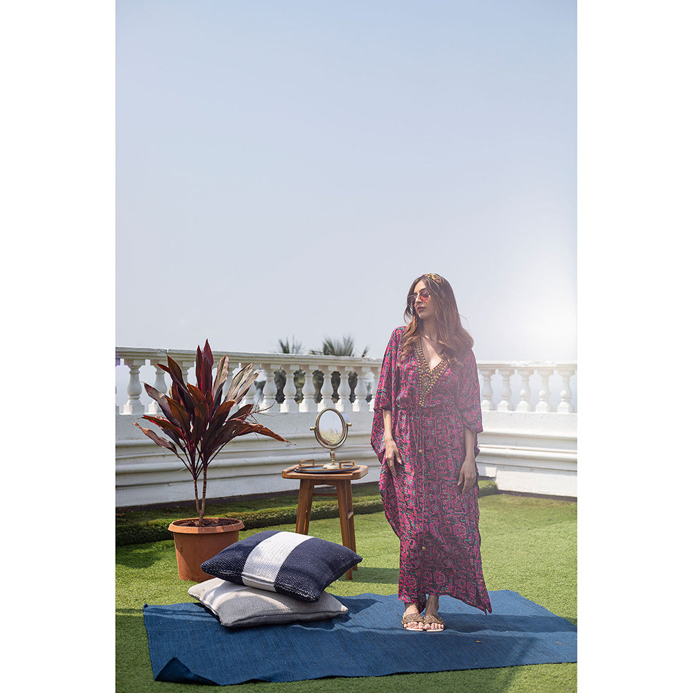MEHAK MURPANA Pink Kaftan Dress