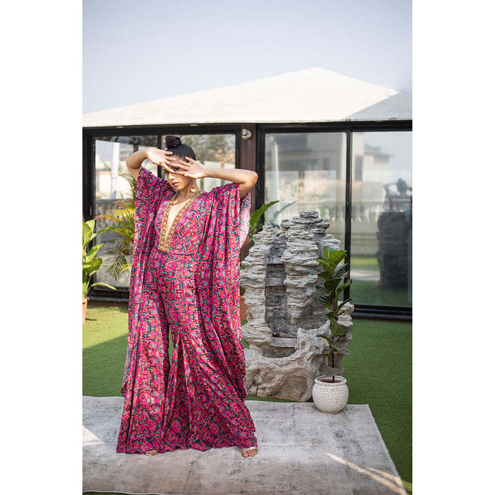 MEHAK MURPANA Pink Kaftan Jumpsuit