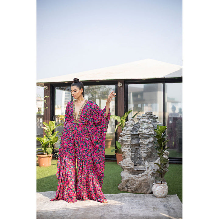 MEHAK MURPANA Pink Kaftan Jumpsuit