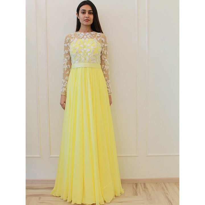 MALIKA GUPTA Yellow Natalie Gown