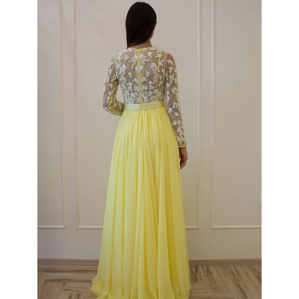 MALIKA GUPTA Yellow Natalie Gown