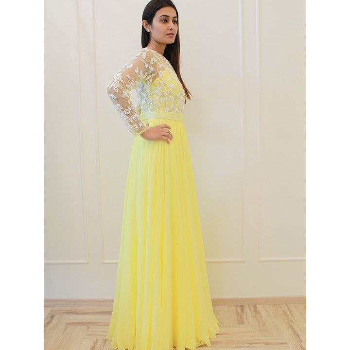 MALIKA GUPTA Yellow Natalie Gown