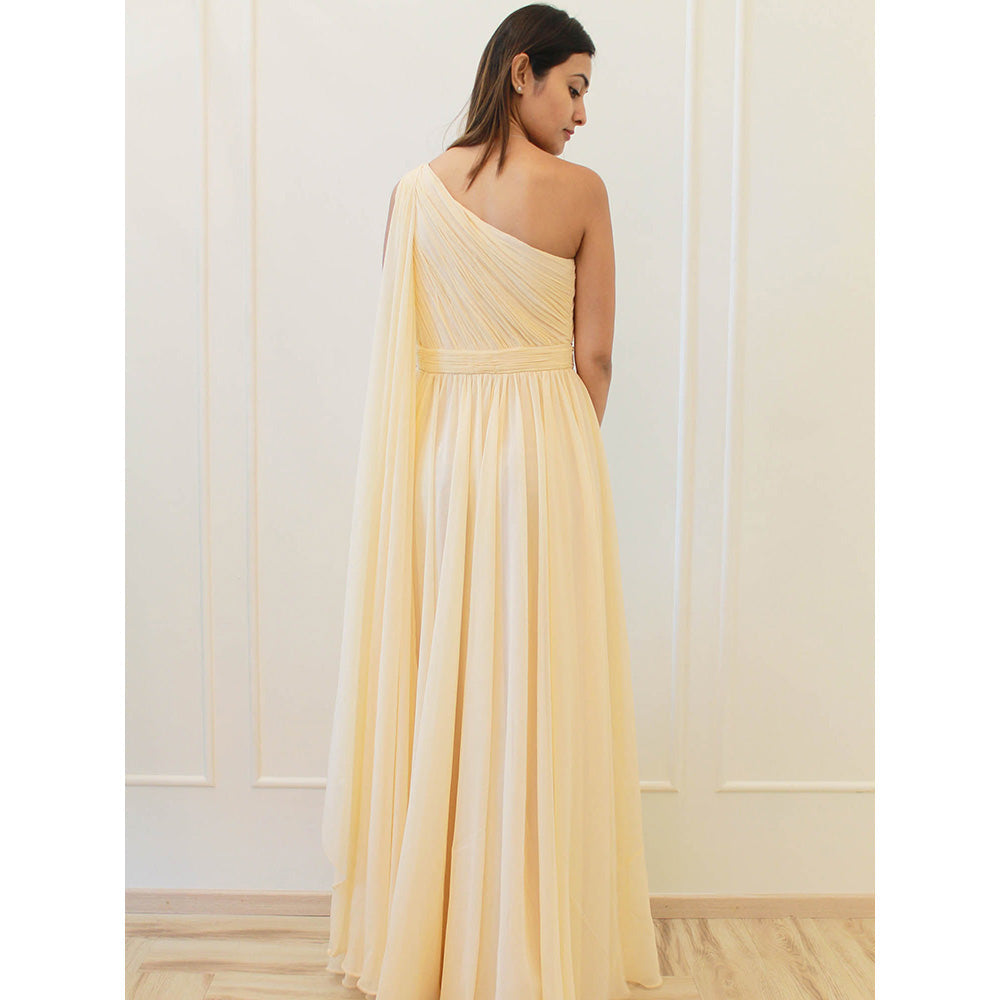 Malika Gupta Peach Kate Gown