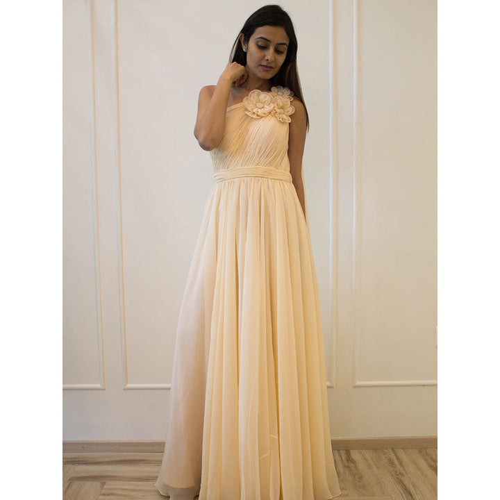 Malika Gupta Peach Kate Gown