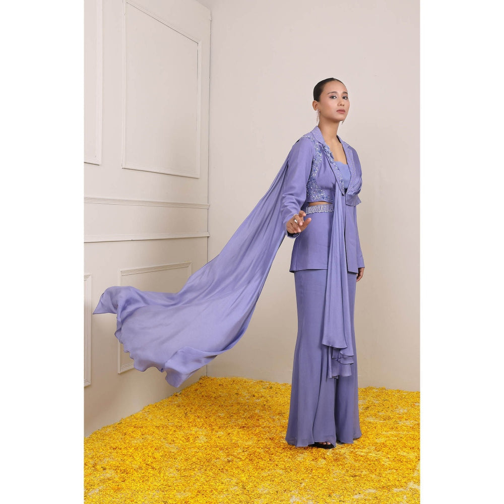 Miku Kumar Purple Myra Co-Ord (Set of 3)