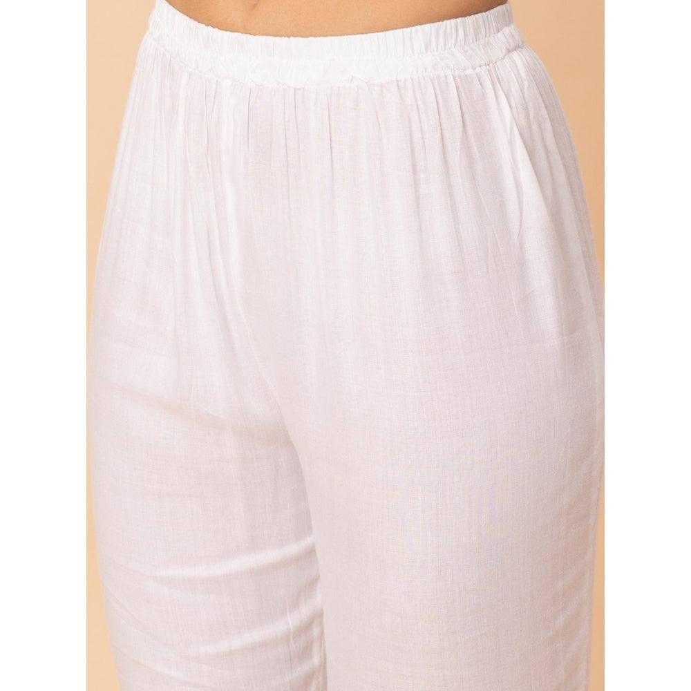 MILU MADAN Off White Chikan Co-Ord Set