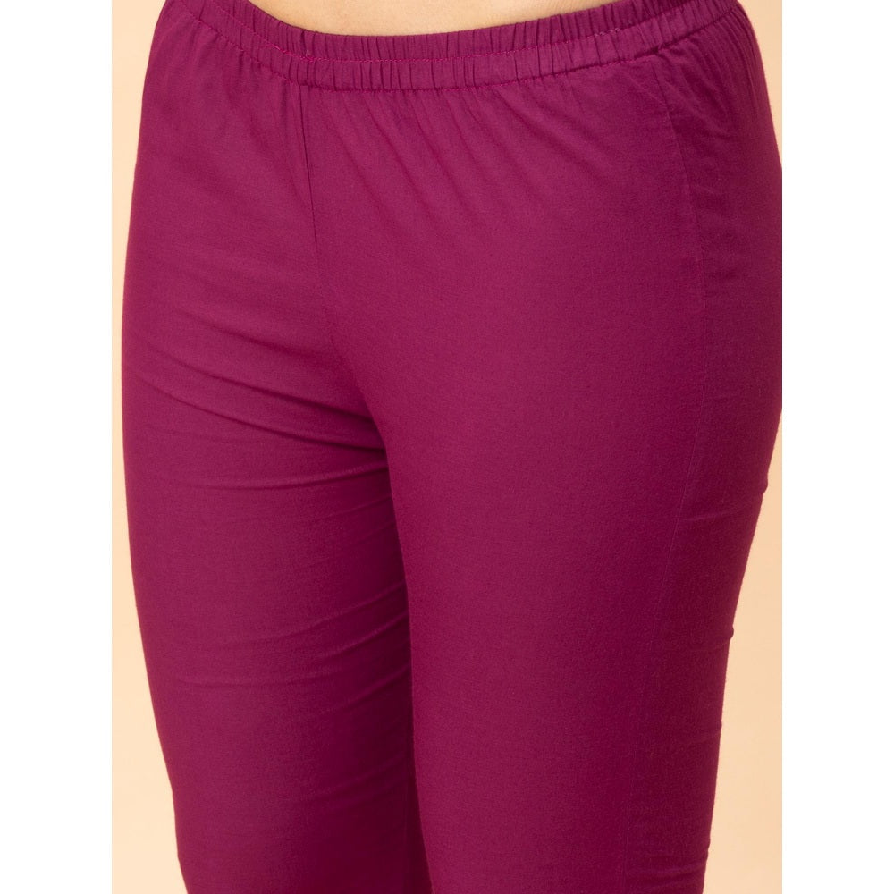 MILU MADAN Bossy Magenta Chikan Co-Ord Set