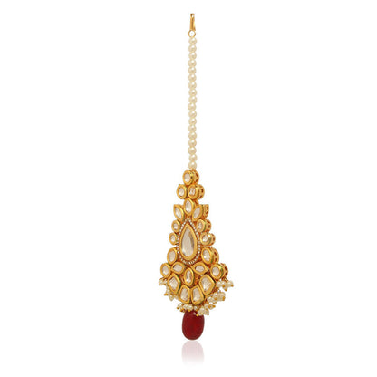 MINAKI Gold Jewellery Maang Tikka