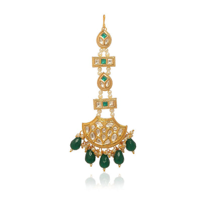 MINAKI Green Jewellery Maang Tikka
