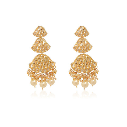 MINAKI Gold Jewellery Drop and Dangler Earrings