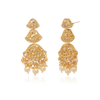 MINAKI Gold Jewellery Drop and Dangler Earrings