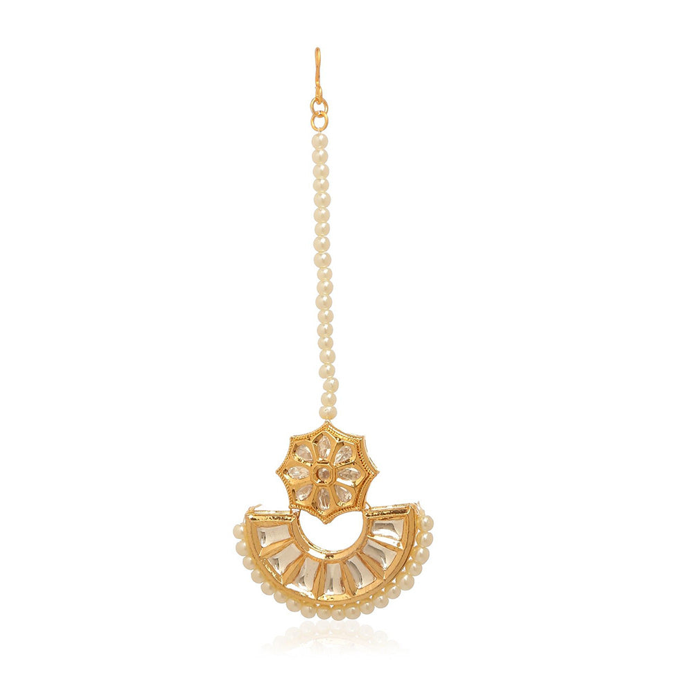 MINAKI Gold Jewellery Maang Tikka
