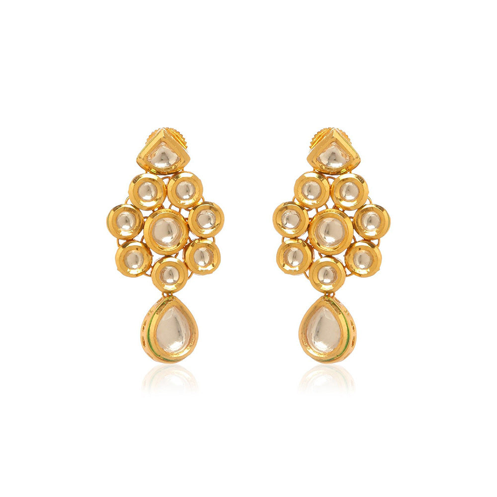 MINAKI Gold Jewellery Drop and Dangler Earrings