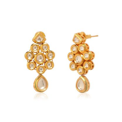MINAKI Gold Jewellery Drop and Dangler Earrings
