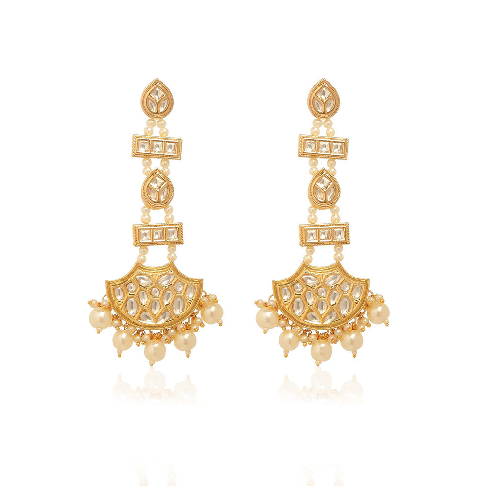 MINAKI Gold Jewellery Drop and Dangler Earrings
