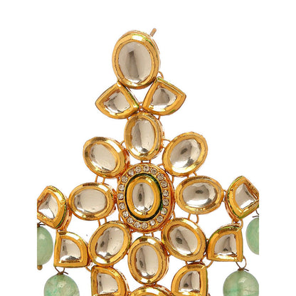 MINAKI Green Jewellery Drop and Dangler Earrings