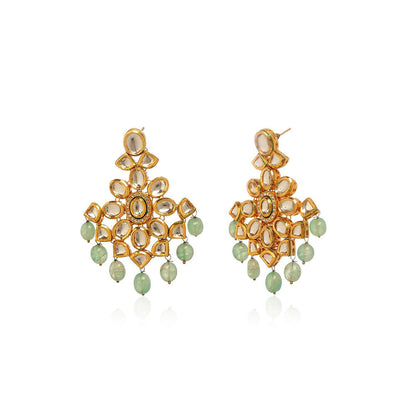 MINAKI Green Jewellery Drop and Dangler Earrings