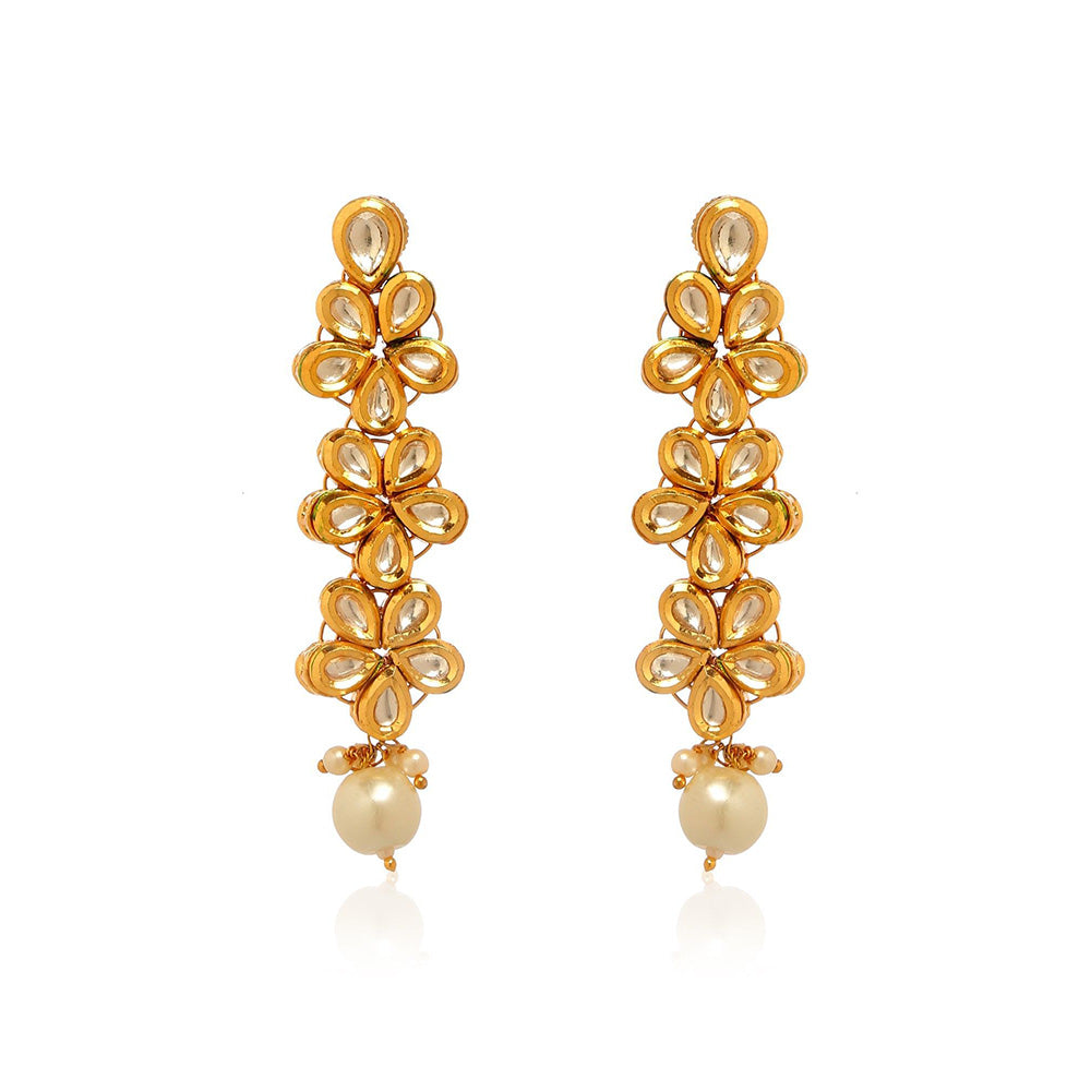 MINAKI Gold Jewellery Drop and Dangler Earrings
