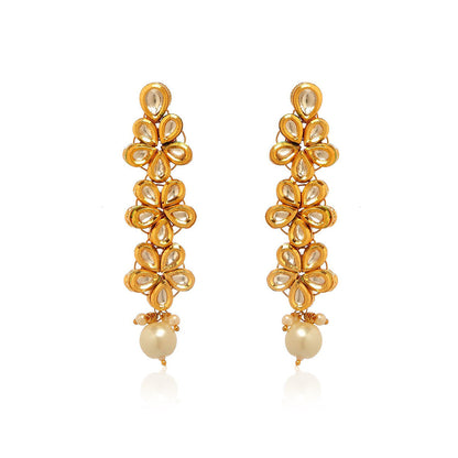MINAKI Gold Jewellery Drop and Dangler Earrings