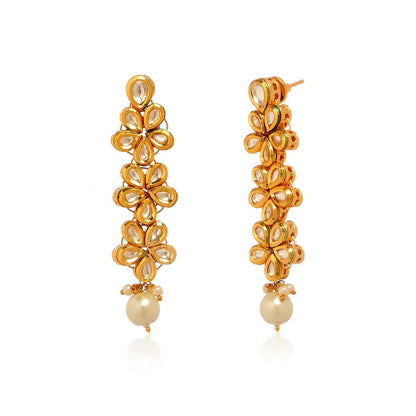 MINAKI Gold Jewellery Drop and Dangler Earrings
