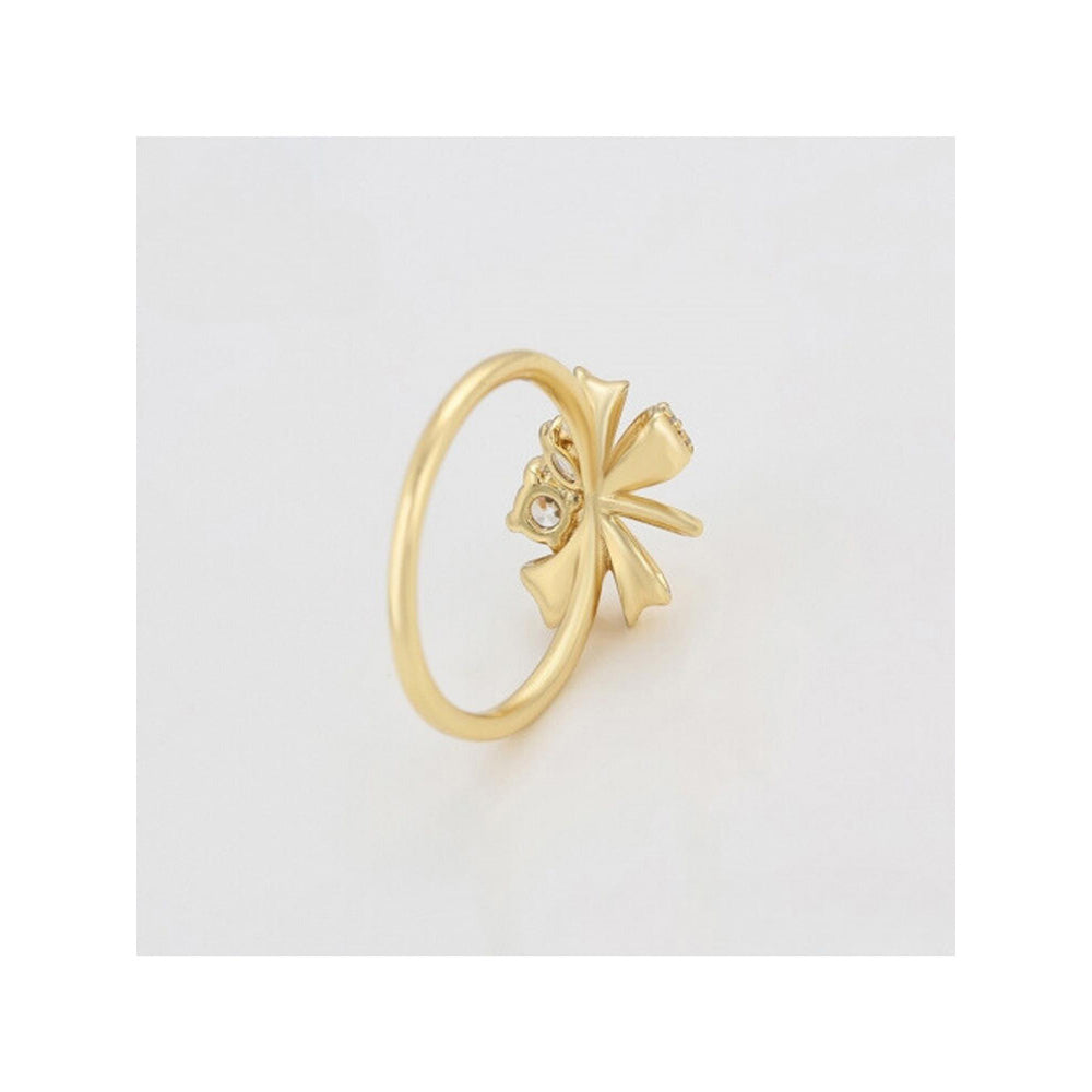 MINAKI 18K Gold Plated Ring Studded with Cubic Zircon.