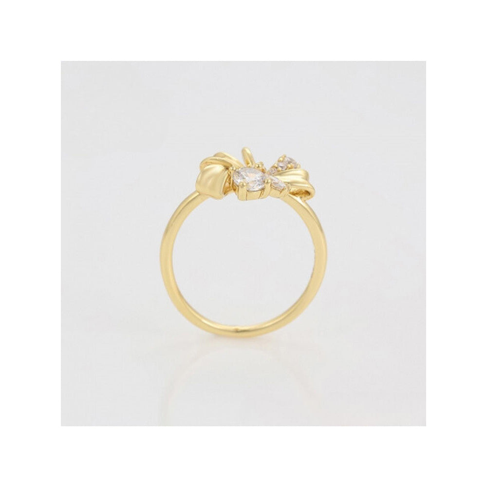 MINAKI 18K Gold Plated Ring Studded with Cubic Zircon.