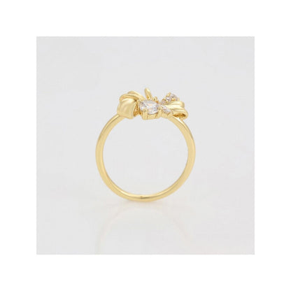 MINAKI 18K Gold Plated Ring Studded with Cubic Zircon.