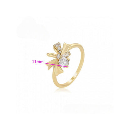 MINAKI 18K Gold Plated Ring Studded with Cubic Zircon.