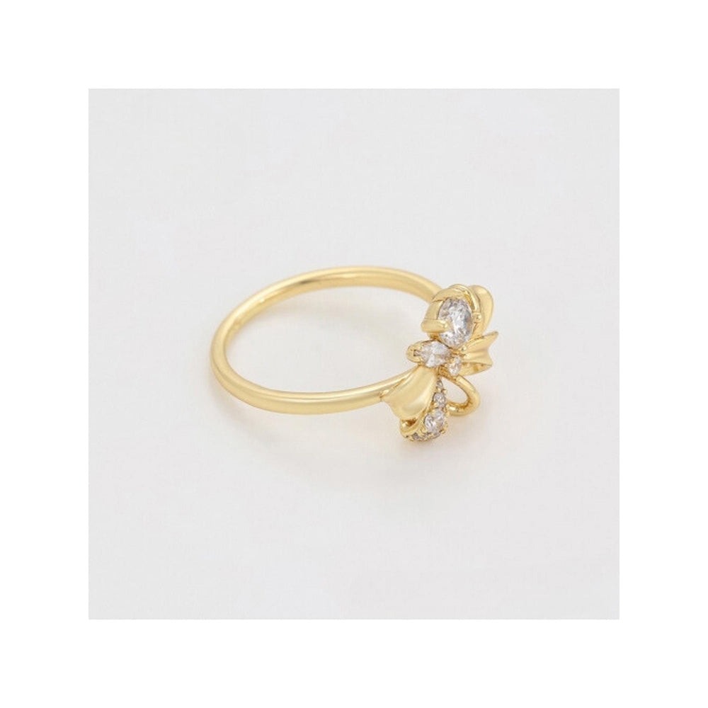 MINAKI 18K Gold Plated Ring Studded with Cubic Zircon.