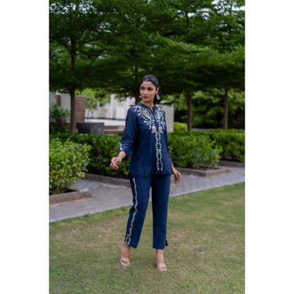 MINSH Navy Blue Co-Ord (Set of 2)