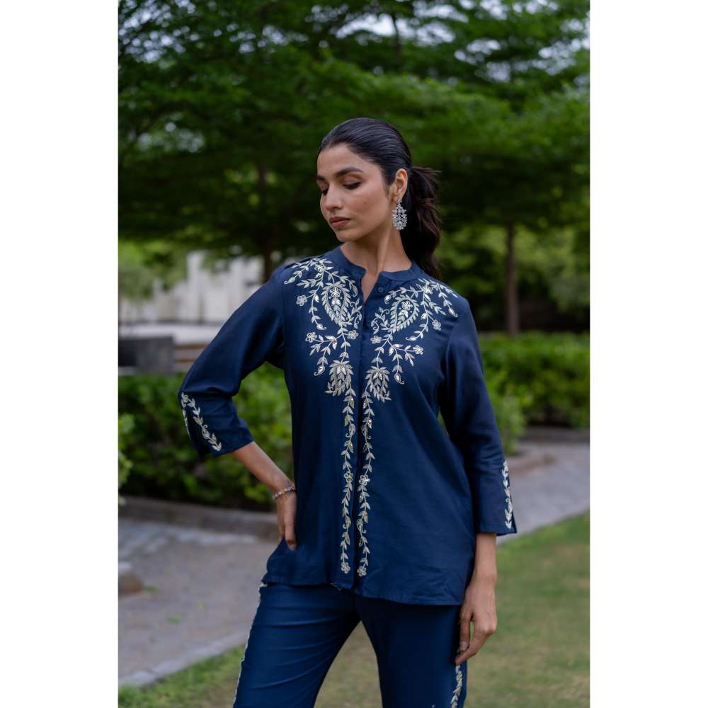 MINSH Navy Blue Co-Ord (Set of 2)