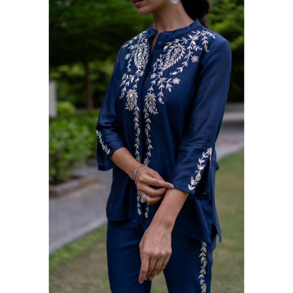 MINSH Navy Blue Co-Ord (Set of 2)