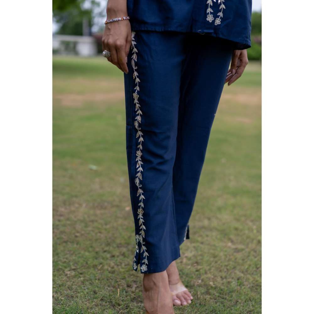 MINSH Navy Blue Co-Ord (Set of 2)