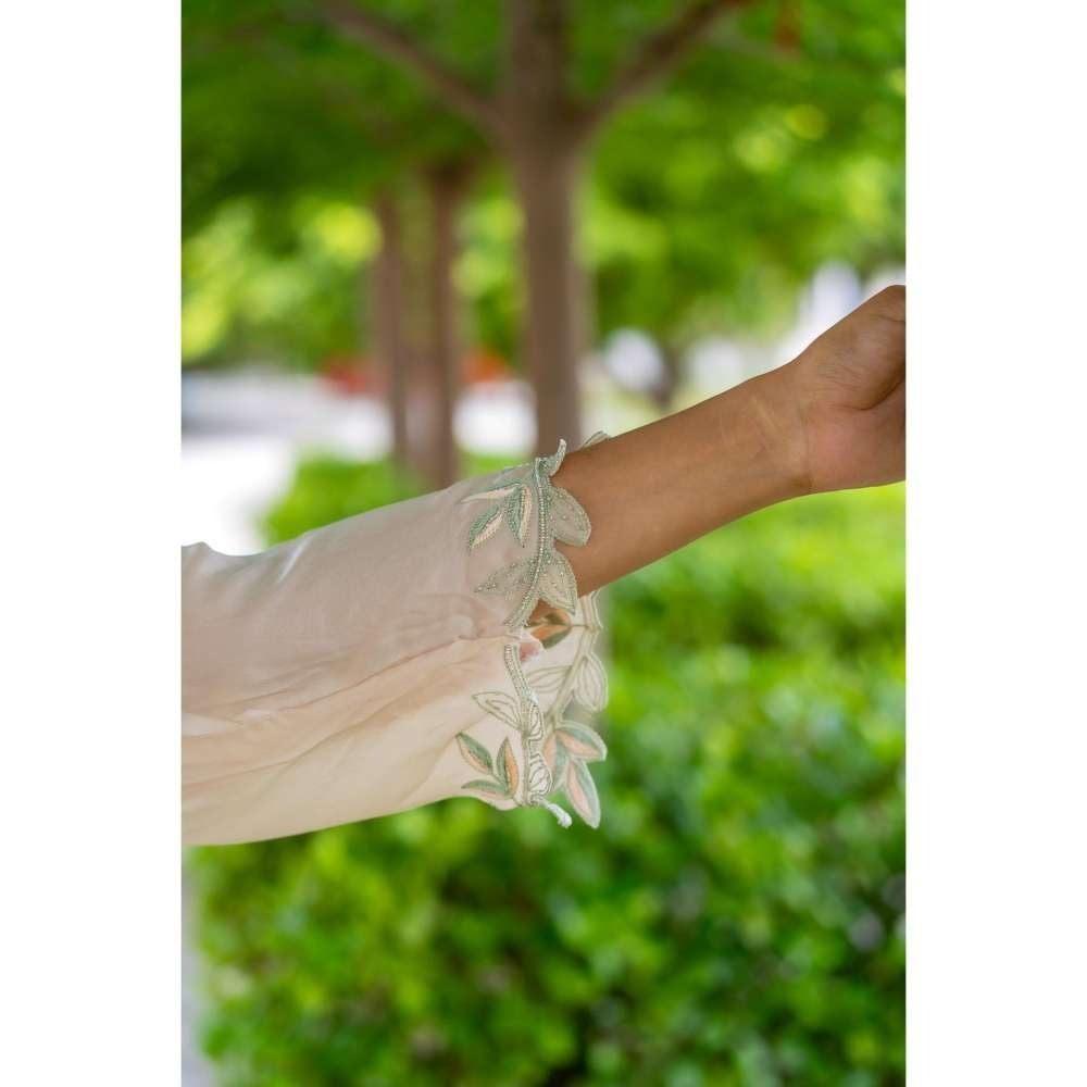 MINSH Vanilla Beige Top With Palazzo (Set of 2)