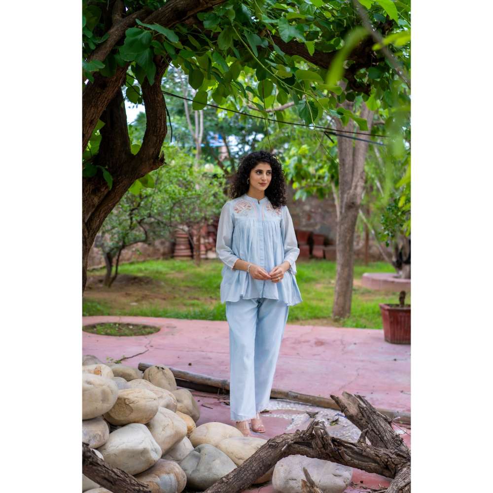 MINSH Morning Dew Blue Co-Ord (Set of 2)