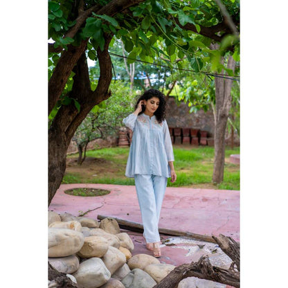 MINSH Morning Dew Blue Co-Ord (Set of 2)