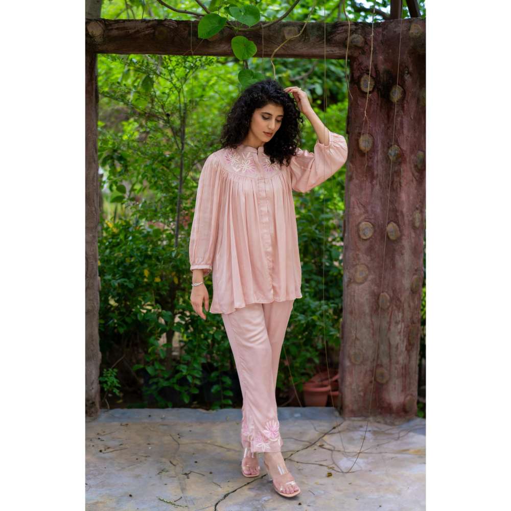 MINSH Cherry Blossom Beige Co-Ord (Set of 2)