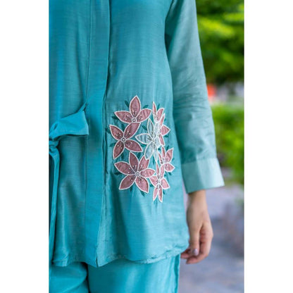 MINSH Mint Lagoon Blue Co-Ord (Set of 2)