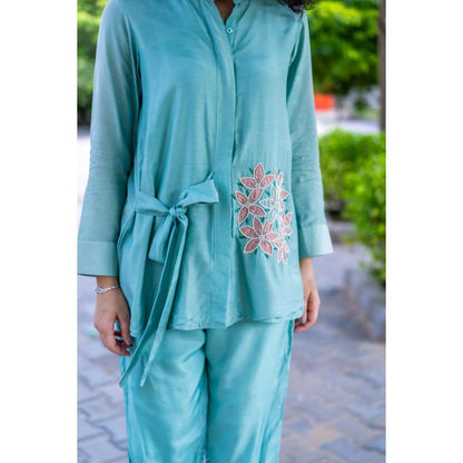 MINSH Mint Lagoon Blue Co-Ord (Set of 2)