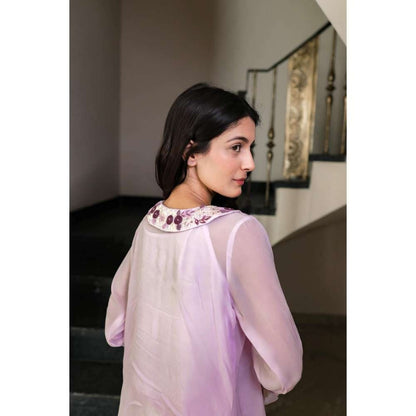 MINSH Lavender Mist Embroidered Top