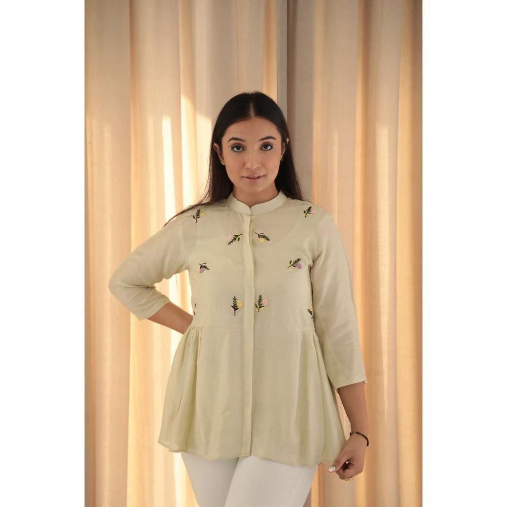 MINSH Sunlit Charm Embroidered Collar Yellow Top
