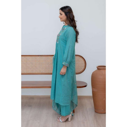 MINSH Green Serene Kurta with Pant and Dupatta