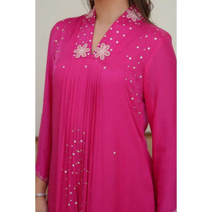 MINSH Pink City Anarkali with Pant and Dupatta