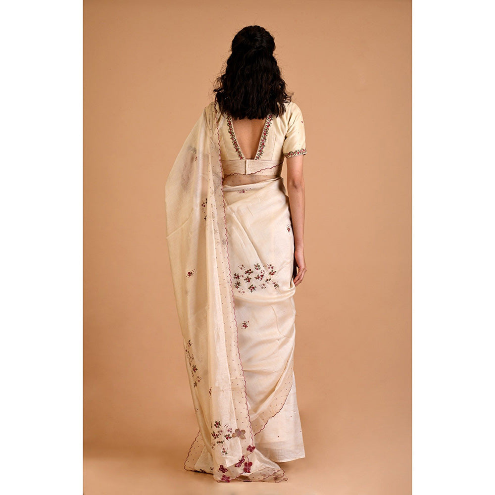 MITYAN Aster Saree with Stitched Blouse