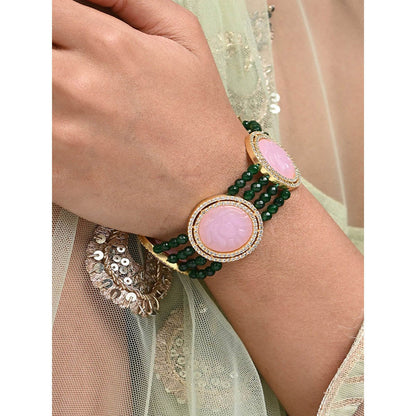 MNSH Royal Lotus Rose Quartz Bracelet