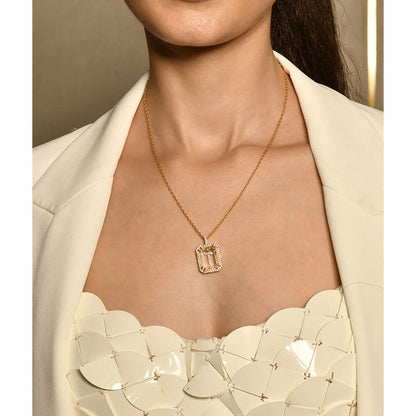 MNSH Initial Diamond Necklace T