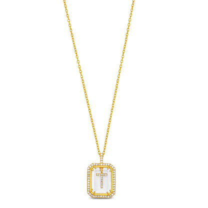 MNSH Initial Diamond Necklace T