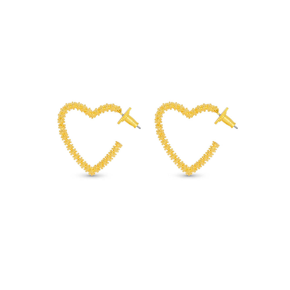 MNSH Textured Heart Earrings
