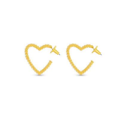 MNSH Textured Heart Earrings